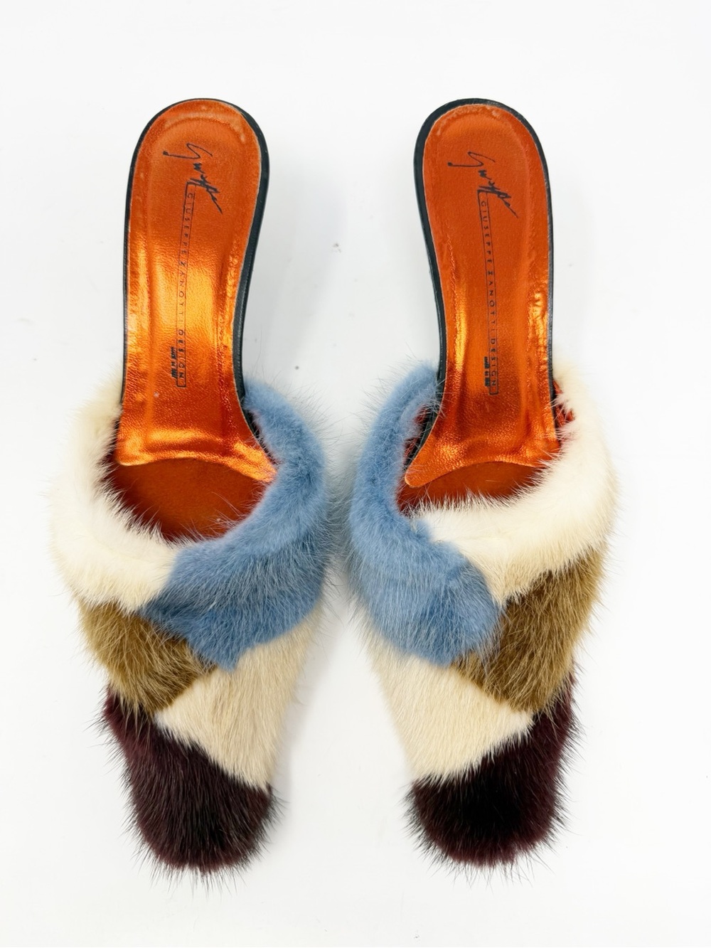 Giuseppe Zanotti Mink Fur Mule Heels Womens Size EU 37 - Picture 3 of 13